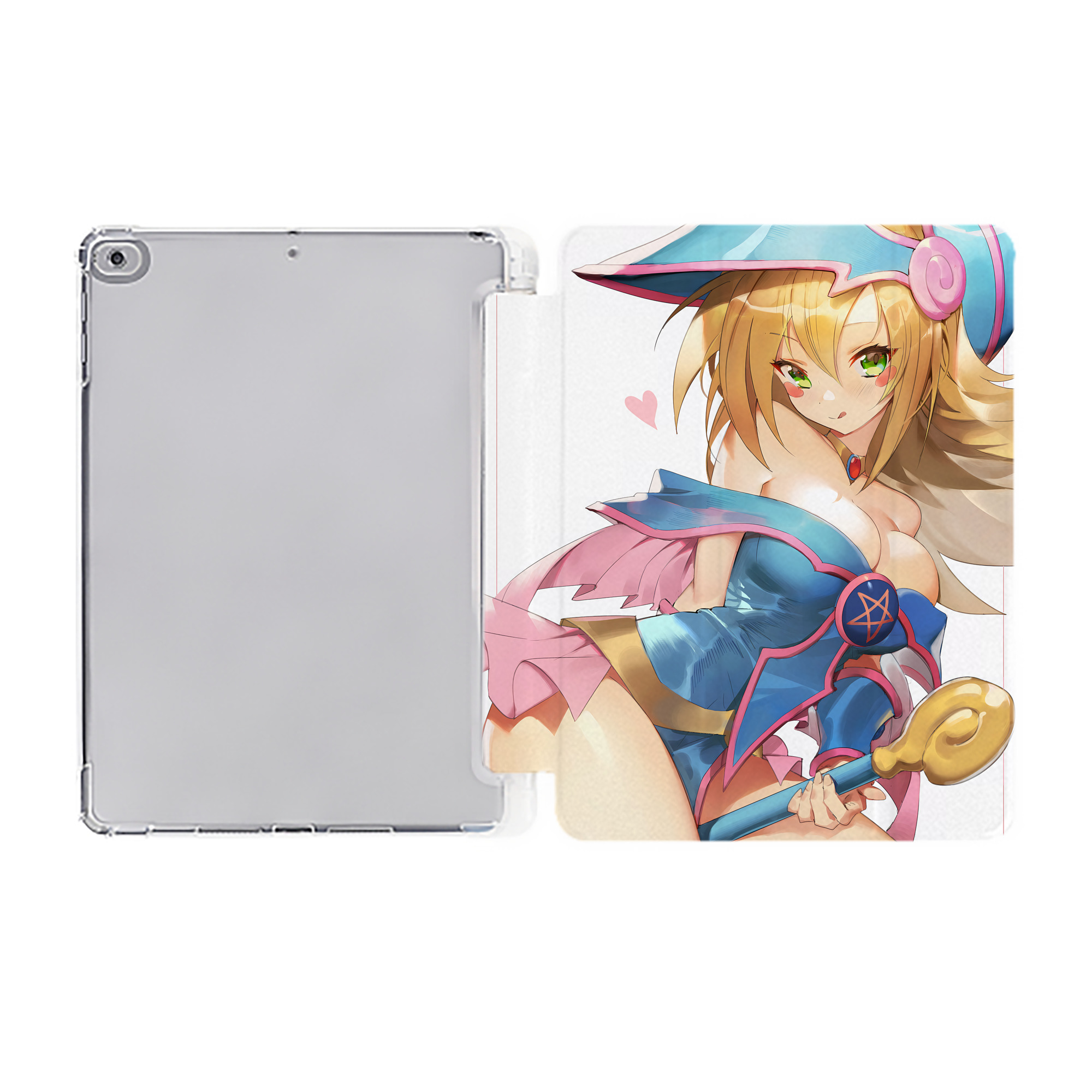 （画像用） 遊☆戯☆王 Yu-Gi-Oh! IPad ケース ペン収納付き 三つ折りスタンド PUレザー×シリコン 対応機種9.5/10.5/10.9インチ